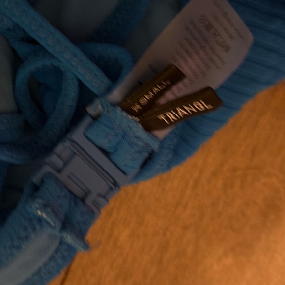 Blue Ribbed Swimsuit - Picture 3 of 3